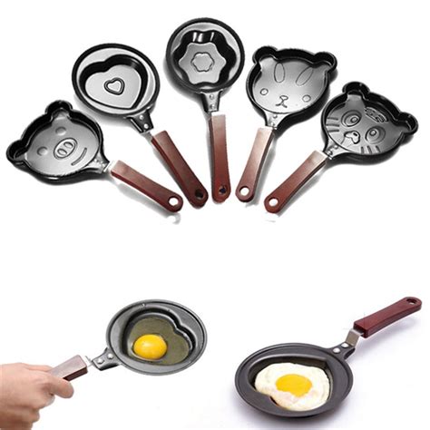 Mini Fried Egg Mold Pans Hot Shapers Heart Shaped Bear Pig Frying Pan
