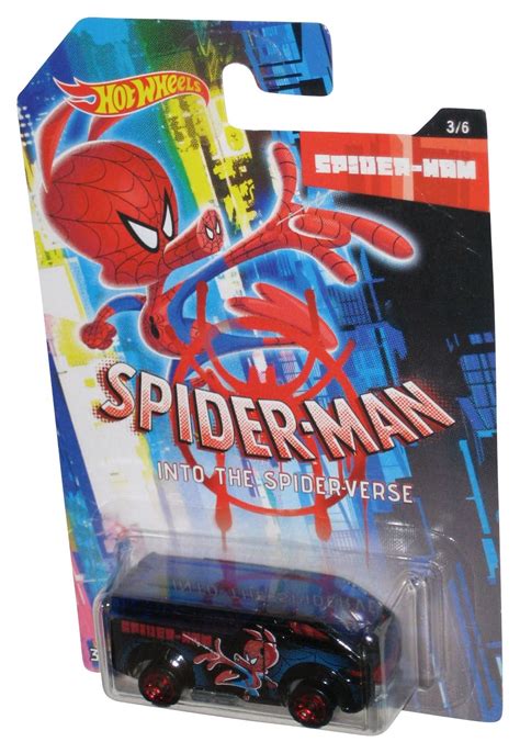 Hot Wheels Spider Man Into The Spider Verse Blue The Vanster Toy Walmart