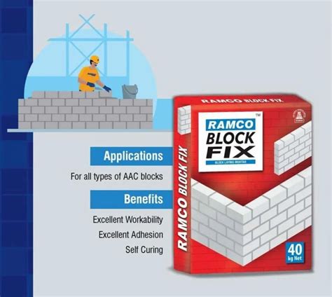 Ramco Block Fix At Rs Bag Aac Block Jointing Mortar In