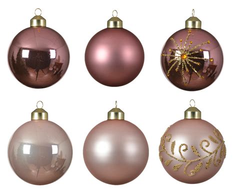 Special Offer Matt Shiny Blush Pink And Velvet Pink Glass Bauble With Southwood Christmas Shop