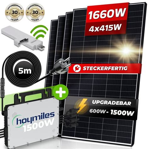 Vendomnia Solaranlage Solaranlage Balkonkraftwerk Set 1660 W