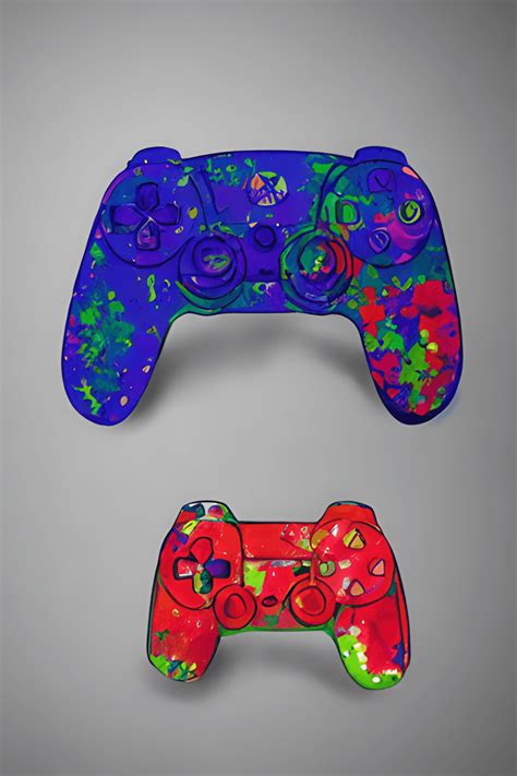 Color Splash Playstation Controller Graphic Creative Fabrica