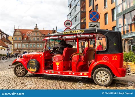 Retro Car For Sightseeing Tour In Gdansk Editorial Stock Image Image