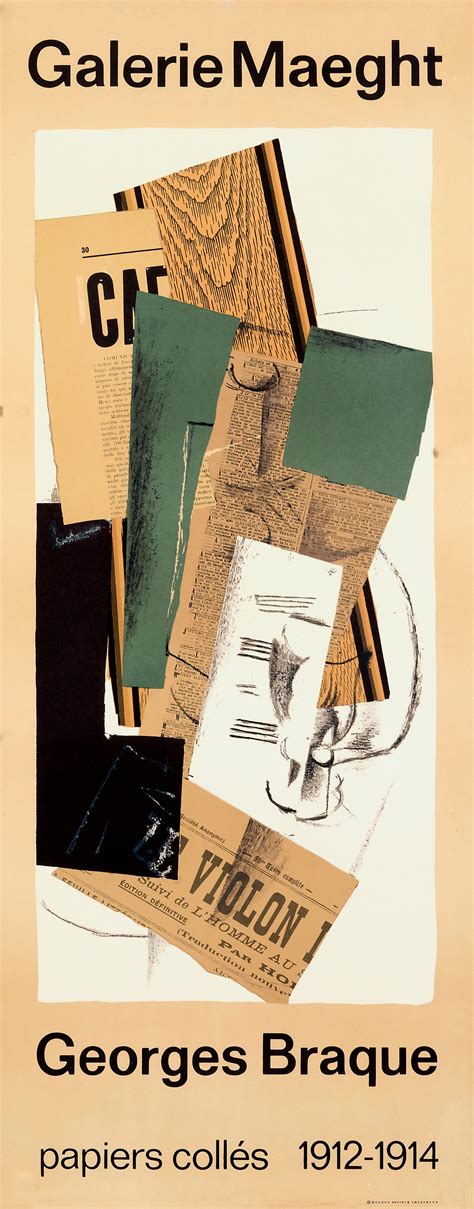 Georges Braque 1961 Original Exhibition Poster Of Georges Braque At