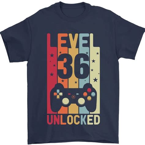 Hot Trending T Shirt With 36Th Birthday 36 Year Old Level Up Gaming T Shirt Design Preview Only