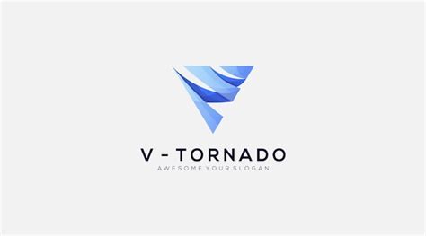 Premium Vector V Letter Logo Design Or Symbol Tornado Template Vector