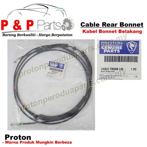 Cable Rear Bonnet Trunk Lid Lock Kabel Bonet Belakang Proton Saga Blm