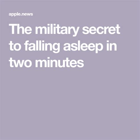 The Military Secret To Falling Asleep In Two Minutes How To Fall