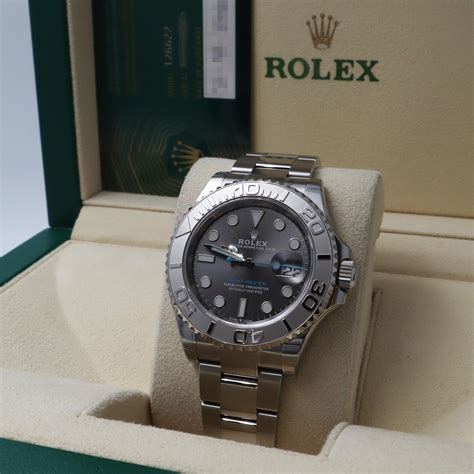 Rolex Yacht Master Mm Platinum Steel Rhodium Dial Automatic Mens