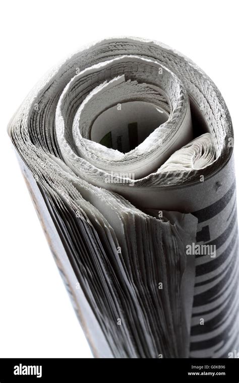 Rolled Up Newspaper Isolated On White Background Stock Photo Alamy