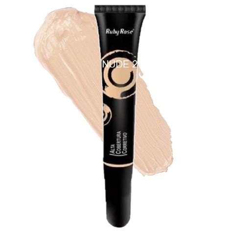 Corretivo Líquido Alta Cobertura Ruby Rose HB8091 Nude 2 Maquiagem em Atacado Maquiagem