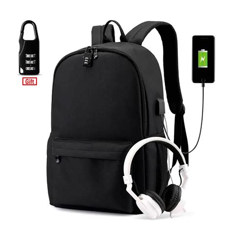 School Backpack Multifunction USB Charging Port and Lock School Bag ...