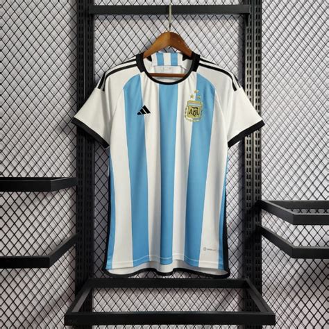 Camisa Seleção Argentina Home Tri Campeã da Copa do Mundo 22 23 s n