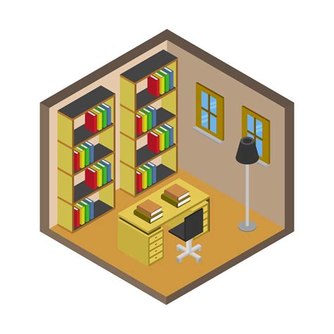 Isometric Bookcase On White Background 2425528 Vector Art At Vecteezy