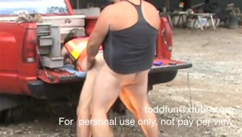 Fat Guy Fuck Guy In Jockstrap On Pickup Truck ThisVid