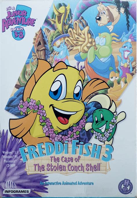 Computer Game Museum Display Case Freddi Fish The Case Of The