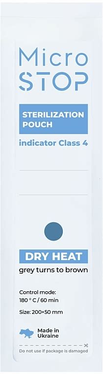 Microstop Sterilization Pouch With Indicator Class White