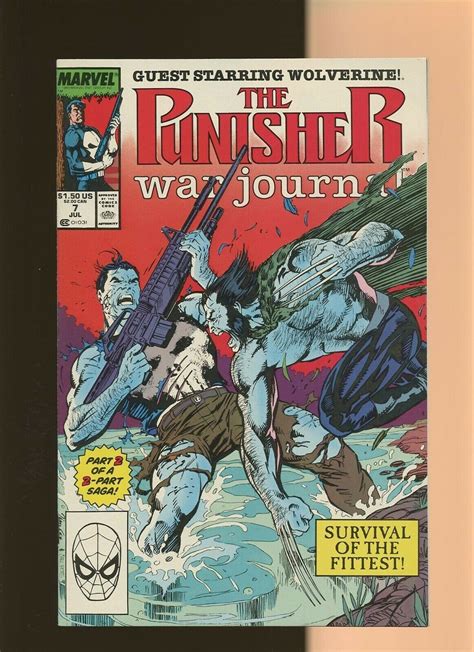 The Punisher War Journal 7 July 1989 Marvel 1st Team Up With Wolverine