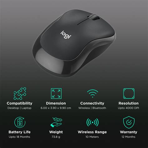 Buy Logitech M Wireless Optical Mouse With Silenttouch Technology