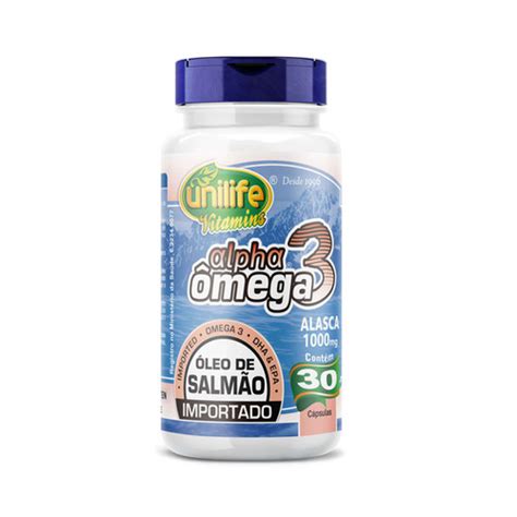 Alpha Ômega 3 Óleo de Salmão em cápsulas 1000 mg Unilife Natuforma