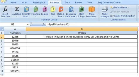 Number To Words Converter In Excel Convert Number To Word In Ms Excel Formula