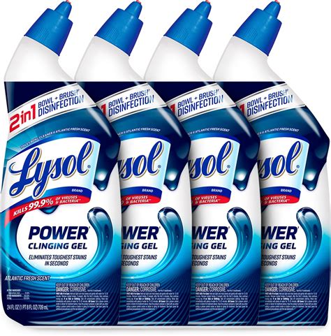 Lysol Power Toilet Bowl Cleaner 24 Ounce Pack Of 2 Health And Household