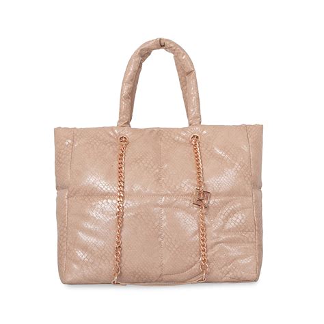 Bolsa Tote Acolchada Color Nude Cloe Factory Store