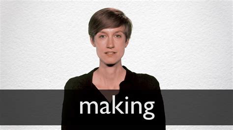 How to pronounce MAKING in British English - YouTube