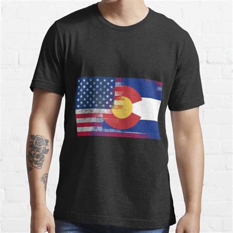 Colorado American Flag Fusion T Shirt For Sale By Ozziwar Redbubble