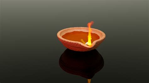 Diya Model For Diwali Free 3d Model 3ds Obj Fbx Free3d