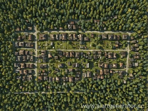 Survival Game Map Village Buildings And Abandoned Houses Among Forests