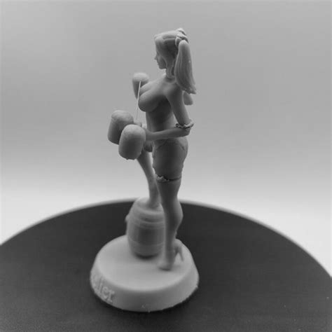 Beer Girl Resin Big Tits Adult Miniature Unpainted Model Nude Figure Scale Etsy