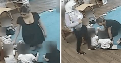 Cctv Catches 2 Pre School Teachers Assaulting Children As Horrified