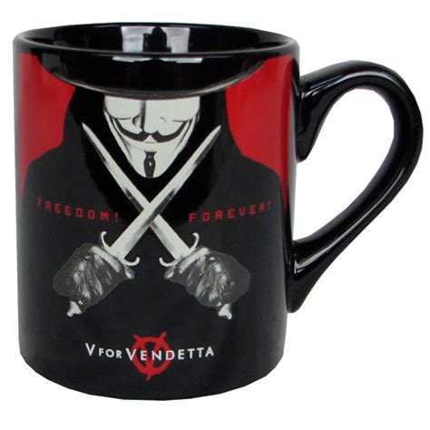 V For Vendetta Freedom Forever Black Mug Entertainment Earth