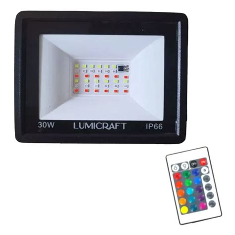 Reflector Led SMD 30w Exterior RGB Multicolor Con Control Remoto