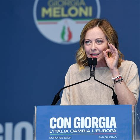 Ultimi Comizi In Vista Delle Europee A Roma Con Giorgia Meloni A