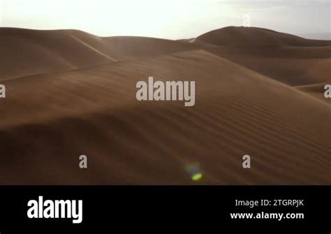 Windy Desert Sand Dunes Landscapes In The Sahara Desert Mhamid Erg