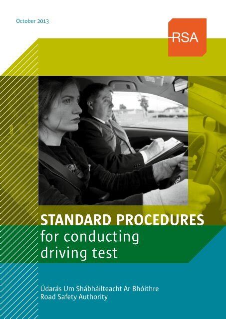 Standard Procedures For Conducting Driving Test Rsa Ie