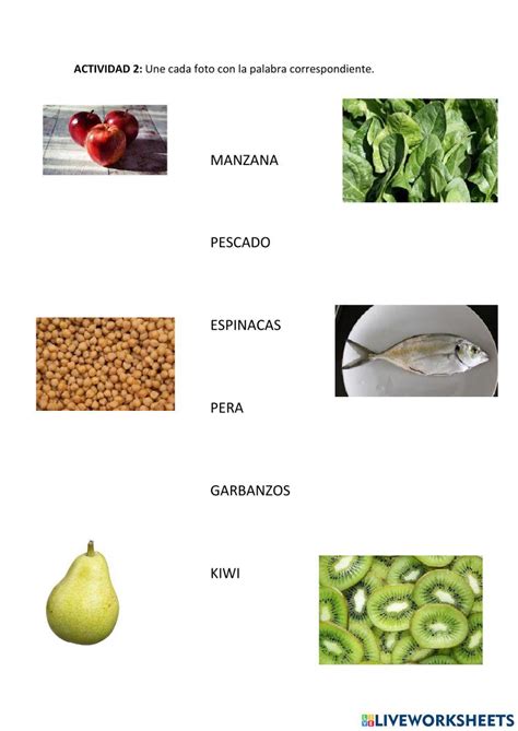 Ficha De Alimentación Saludable Worksheet Live Worksheets