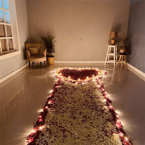 Proposal Setting With Flowers Candles Pathway At Home In Delhi NCR