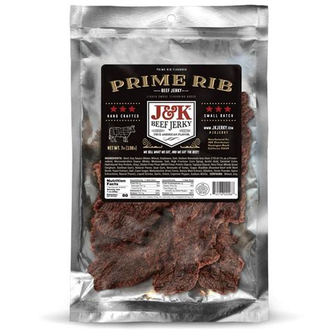 Jandk Jerky Prime Rib Beef Jerky Authentic American Made Slab Jerky For