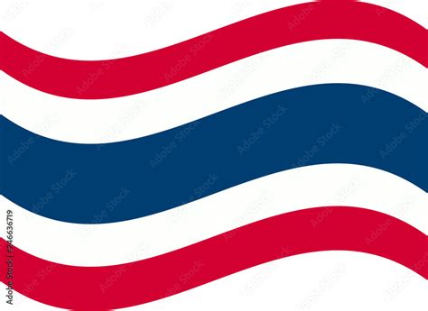 Thailand flag, official colors and proportion correctly. National ...