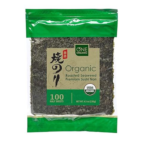 Amazon One Organic Sushi Nori Premium Roasted Organic Seaweed