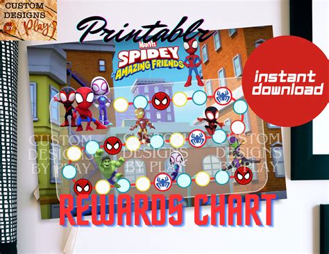 Spidey Printable Potty Training Chart Spidey Printable Reward Chart Etsy