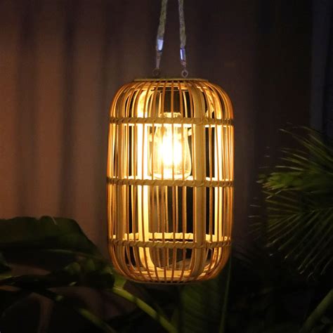 Amazon Livinlarge Solar Lantern Outdoor Waterproof Large Rattan