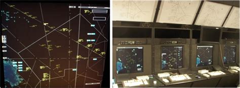 air traffic control simulator screenshot displaying  sector  en