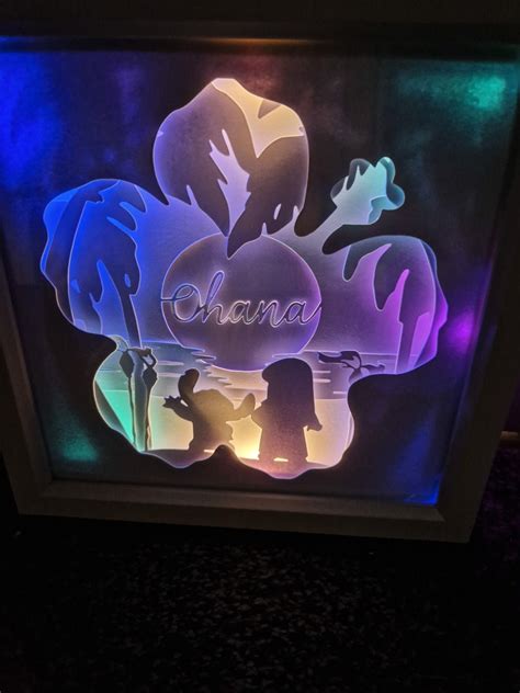 Lilo And Stitch Ohana Shadow Box Etsy Uk