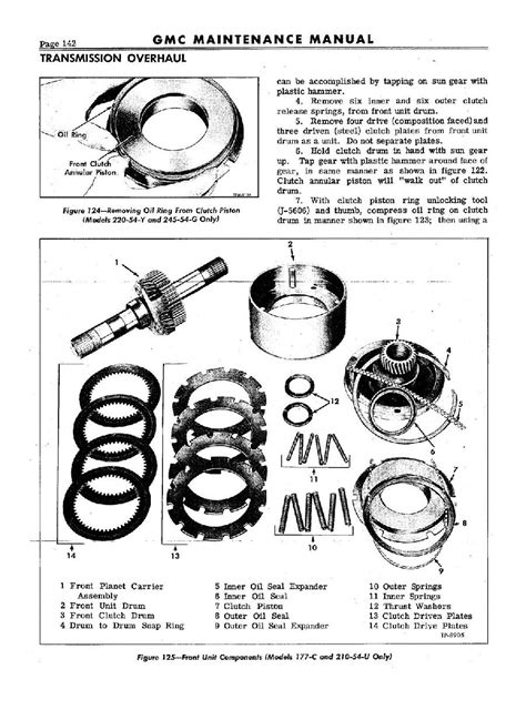 1954 GMC Truck Hydra Matic Transmission Maintenance Manual