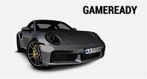 3D model Porsche 911 992 Turbo S 2021 with Simple Interior Gameready VR ...