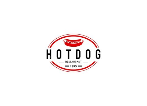 Premium Vector | Hot dog logo badge with retro design style Hot dog emblem logo design